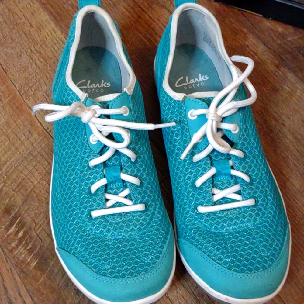 Clark's Privo Aqua Blue Shoes